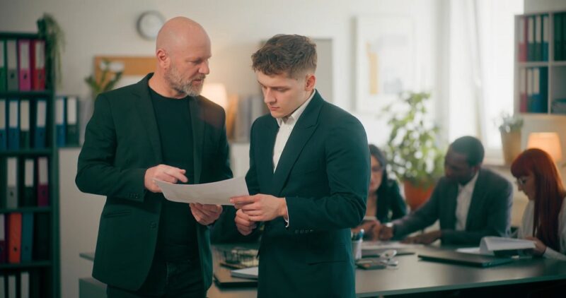 Team discussing internal processes to enhance communication and task coordination